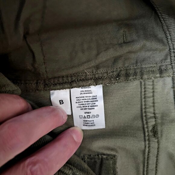 Loft Olive Green Modern Skinny Corduroy Pants Size 14 - Picture 6 of 9